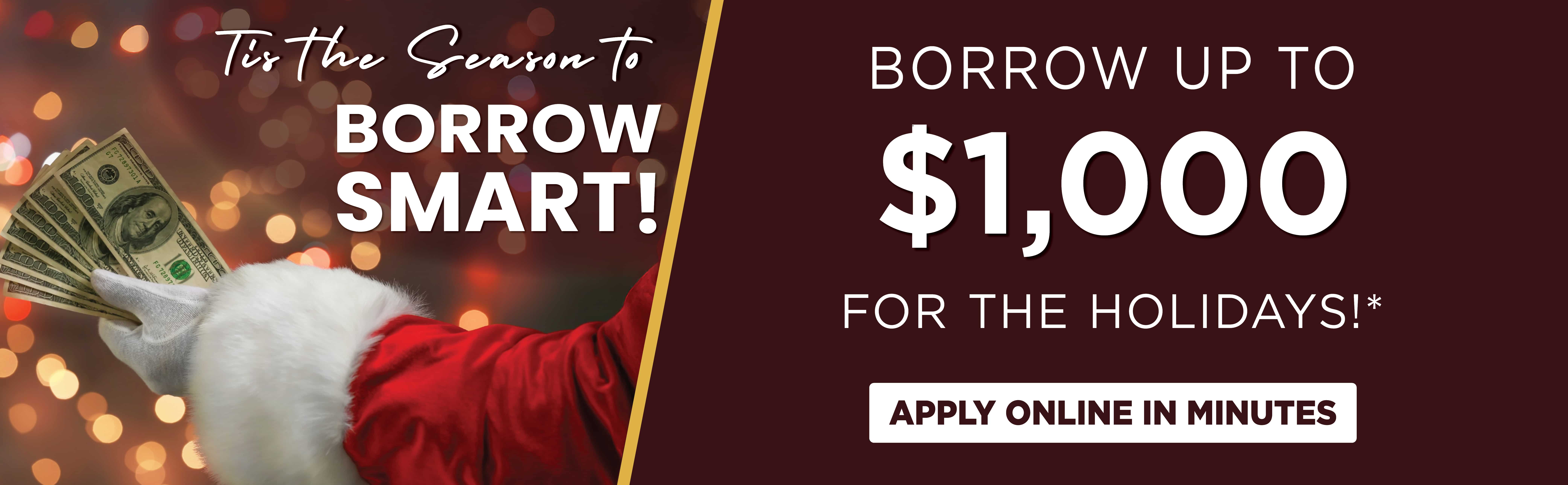 Santa with holiday cash.